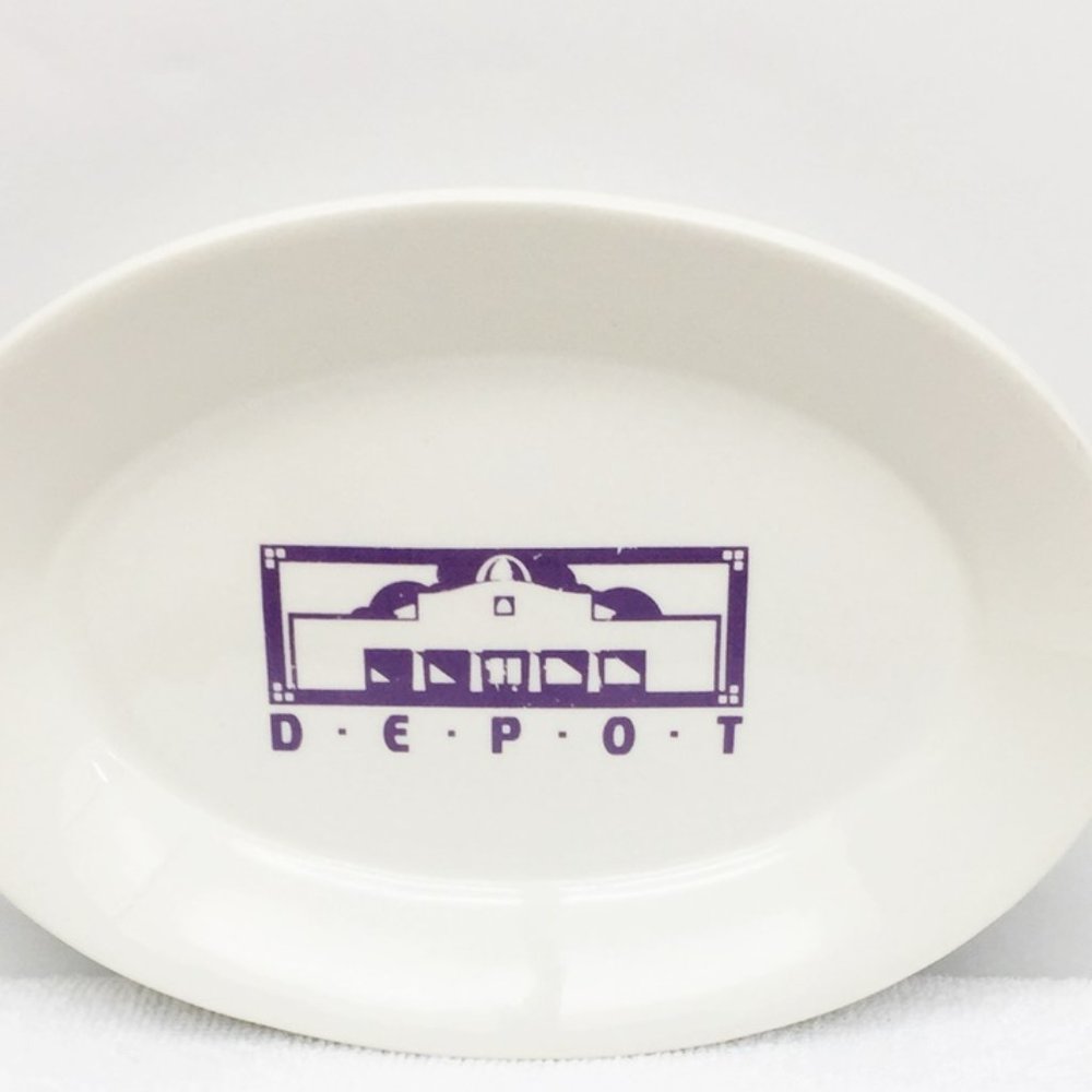 HLC Homer Laughlin Oval Platter 8" Dish DEPOT Vntg